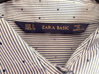 Camisa Zara Rayas y Puntos