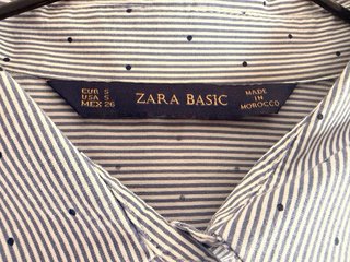 Camisa Zara Rayas y Puntos