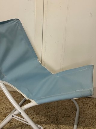 Sillas playeras plegables (azul y naranja)