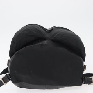 PRADA Backpack Nylon Black Silver Auth 176629 -