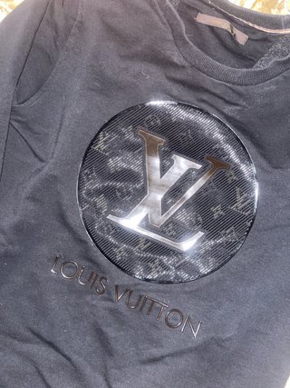 Felpa Louis Vuitton Nera Logo Cerchio