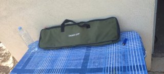 Trípode de pesca con funda