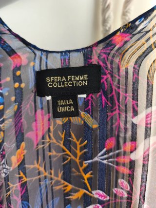 Kimono estampado floral talla única