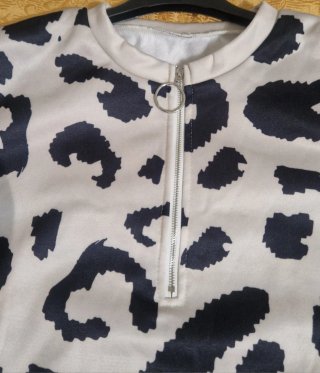 Felpa donna con stampa animalier