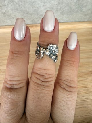 Anillo Plata Ley 925 Flor