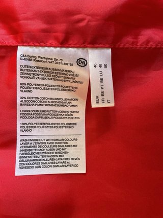 Gabardina roja trench coat rojo