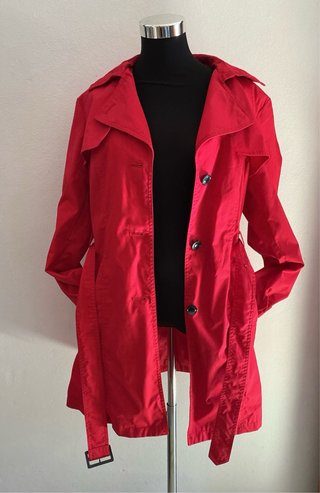 Gabardina roja trench coat rojo