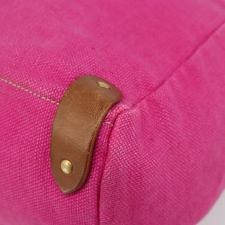 Miu Miu Tote Bag Canvas Pink Gold Auth 176854A -