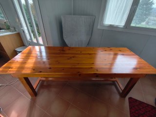 Mesa de madera rústica 2.40x0.90
