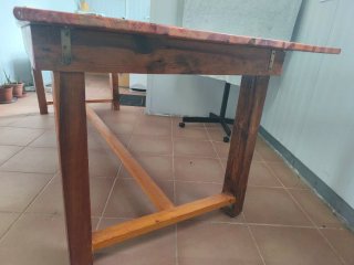 Mesa de madera rústica 2.40x0.90