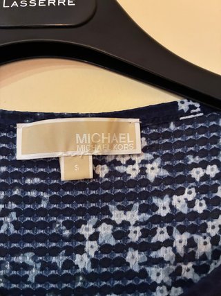 Blusa Michael Kors Talla S Floral Azul