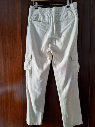 PANTALONI DI LINO BIANCHI DA UOMO