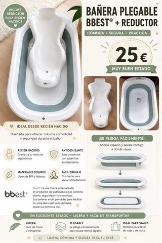 Bañera Plegable Bbest + Reductor Recién Nacido