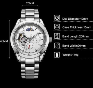 Reloj Mecánico Automático Luminoso Hombre