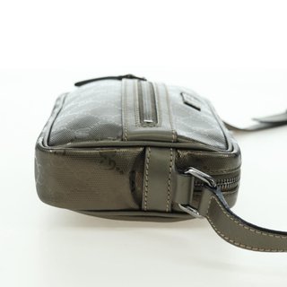 GUCCI GG Implementation Shoulder Bag PVC Gray