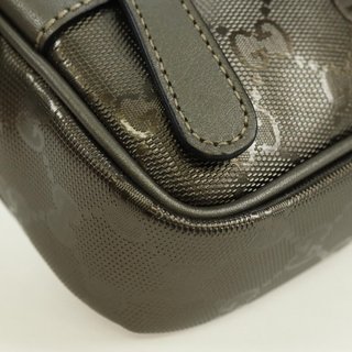 GUCCI GG Implementation Shoulder Bag PVC Gray