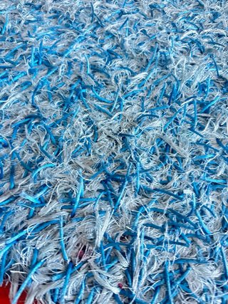 Alfombra gruesa azul poliéster