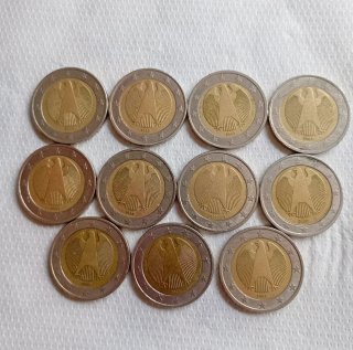 Moneda 2 Euros Alemania 2002 Error Acuñado