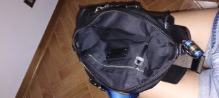 Borsa Diesel nera in pelle.