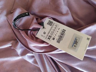 Vestido Zara Lila Manga Larga
