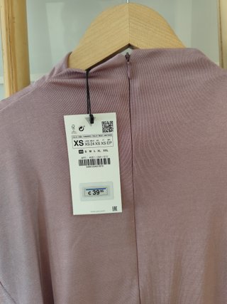 Vestido Zara Lila Manga Larga