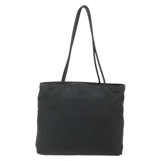 PRADA Tote Bag Nylon Black Silver Auth bs34741 -