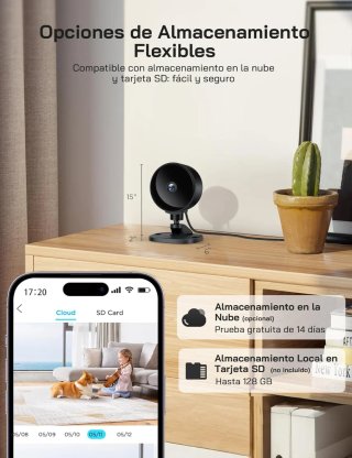 Cámara Vigilancia WOLFANG WiFi Interior 1080P