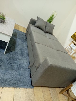Sofá Cama Gris con Arcón
