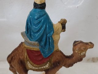 Pastori presepe Re Magio in gesso vintage
