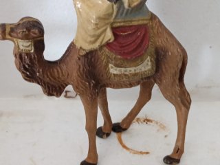 Pastori presepe Re Magio in gesso vintage