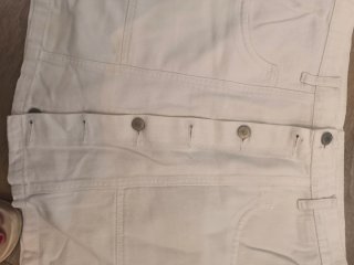 Falda vaquera blanca mini