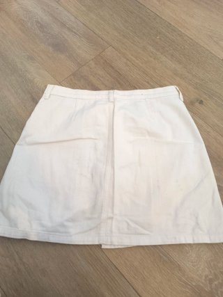 Falda vaquera blanca mini