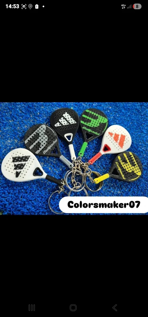 Llaveros pala Bullpadel y adidas