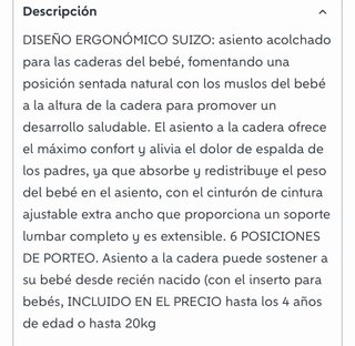 Mochila portabebés Miamily