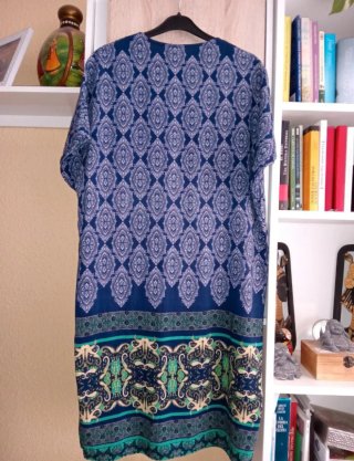 (L) Vestido túnica estampado paisley