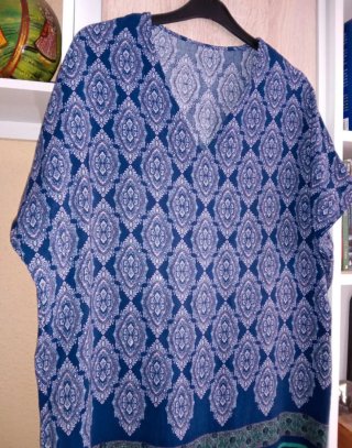 (L) Vestido túnica estampado paisley