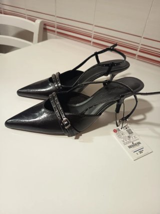Zapatos de tacón negros mujer talla 39.pull&bear.