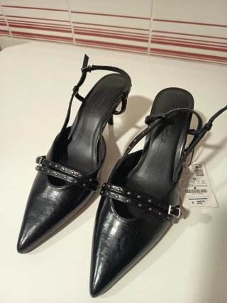 Zapatos de tacón negros mujer talla 39.pull&bear.