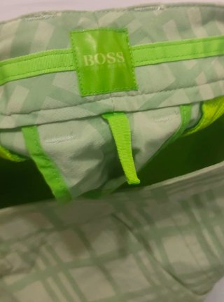 Pantaloni Hugo Boss Uomo Verde a Quadri