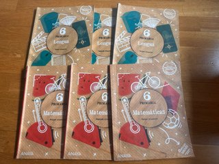 Libros matemáticas y lengua 6 primaria