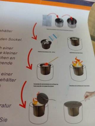 Chimenea de mesa cristal y piedras