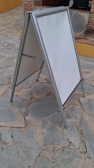 Caballete Publicitario Aluminio 2 Caras Plegable