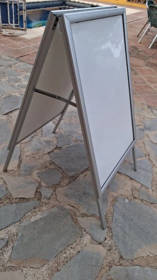 Caballete Publicitario Aluminio 2 Caras Plegable