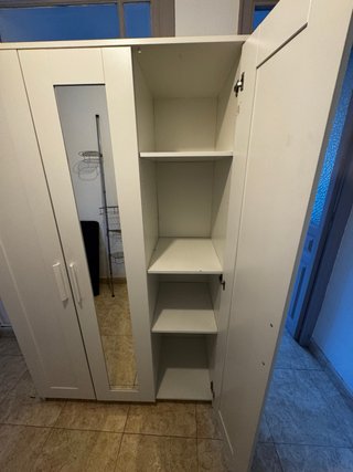 Armario Blanco 3 Puertas con Espejo