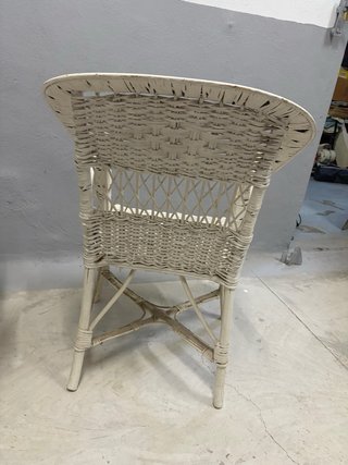 2 Sillones de Mimbre Blanco para Jardín