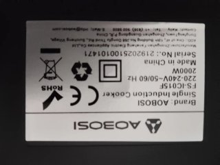 Placa Inducción Portátil Aobosi 100W-2000W