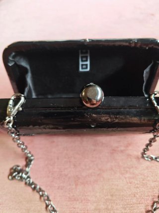 Bolso de fiesta negro Misako