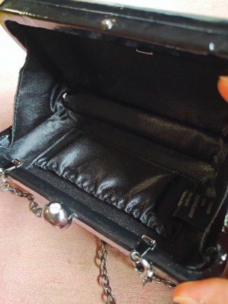 Bolso de fiesta negro Misako