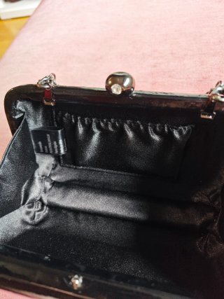 Bolso de fiesta negro Misako