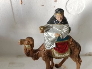 Statua presepe Re Magi cammello gesso